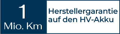 1 Mio. km Garantie auf die Hochvoltbatterie.