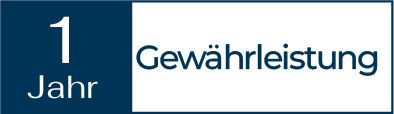 1 Jahr Gewährleistung.