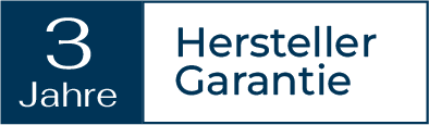 3 Jahre Herstellergarantie bis 100.000 km.