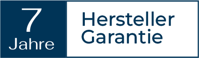 7 Jahre Herstellergarantie bis 150.000 km.